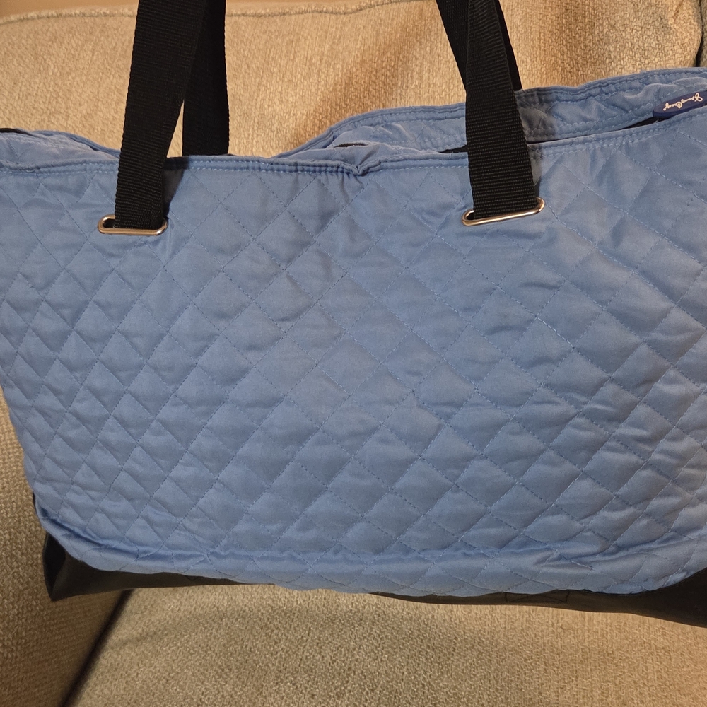 Insulated Large Shopping Blue Quilted Tote Bag By Jenny Craig